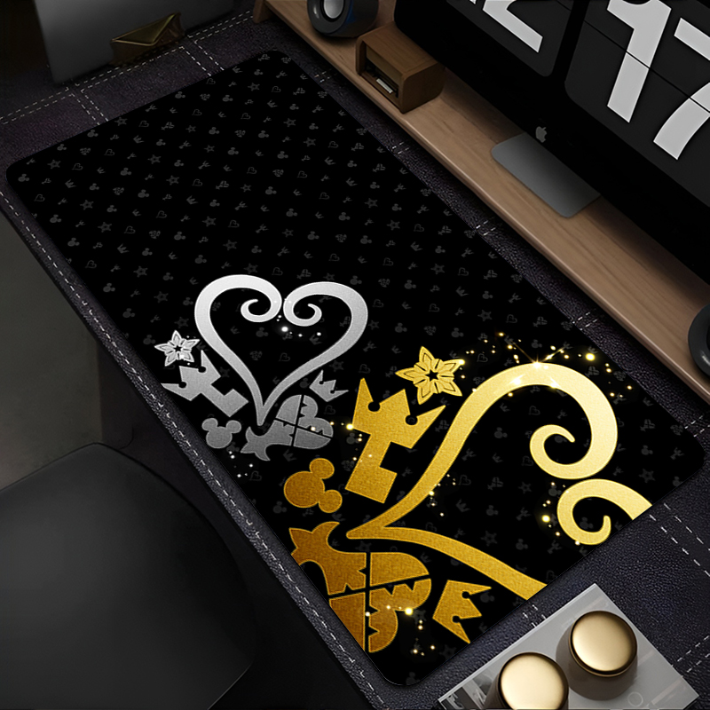 Gaming Accessories White - Black And White Anime Desktop Mat