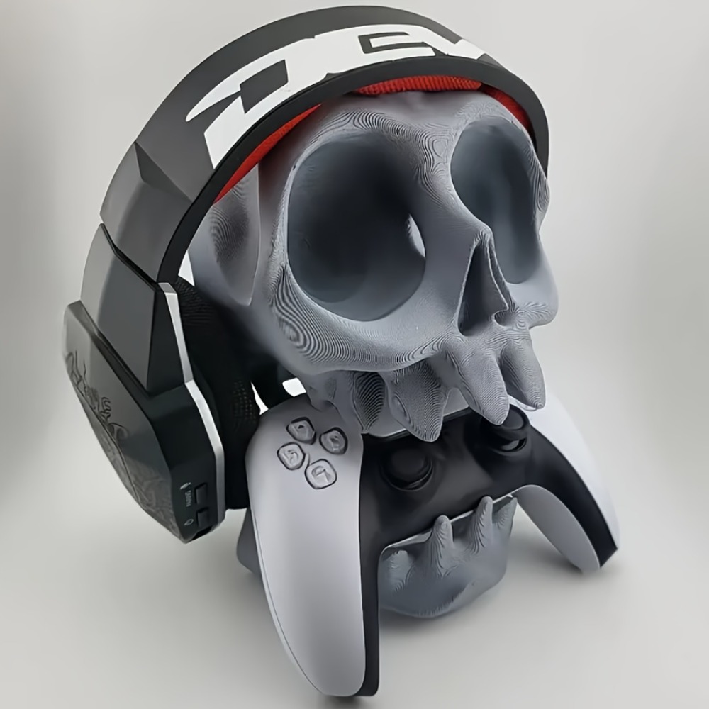 Gaming Set Accessories - Skull Shaped Controller Stand Headphone Holder