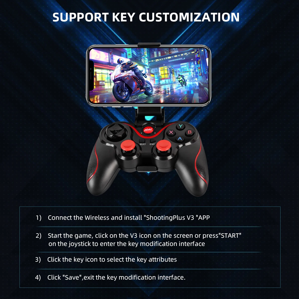 GAMINJA Wireless Bluetooth Gam - Gaming Accessories Tablet recension och pris
