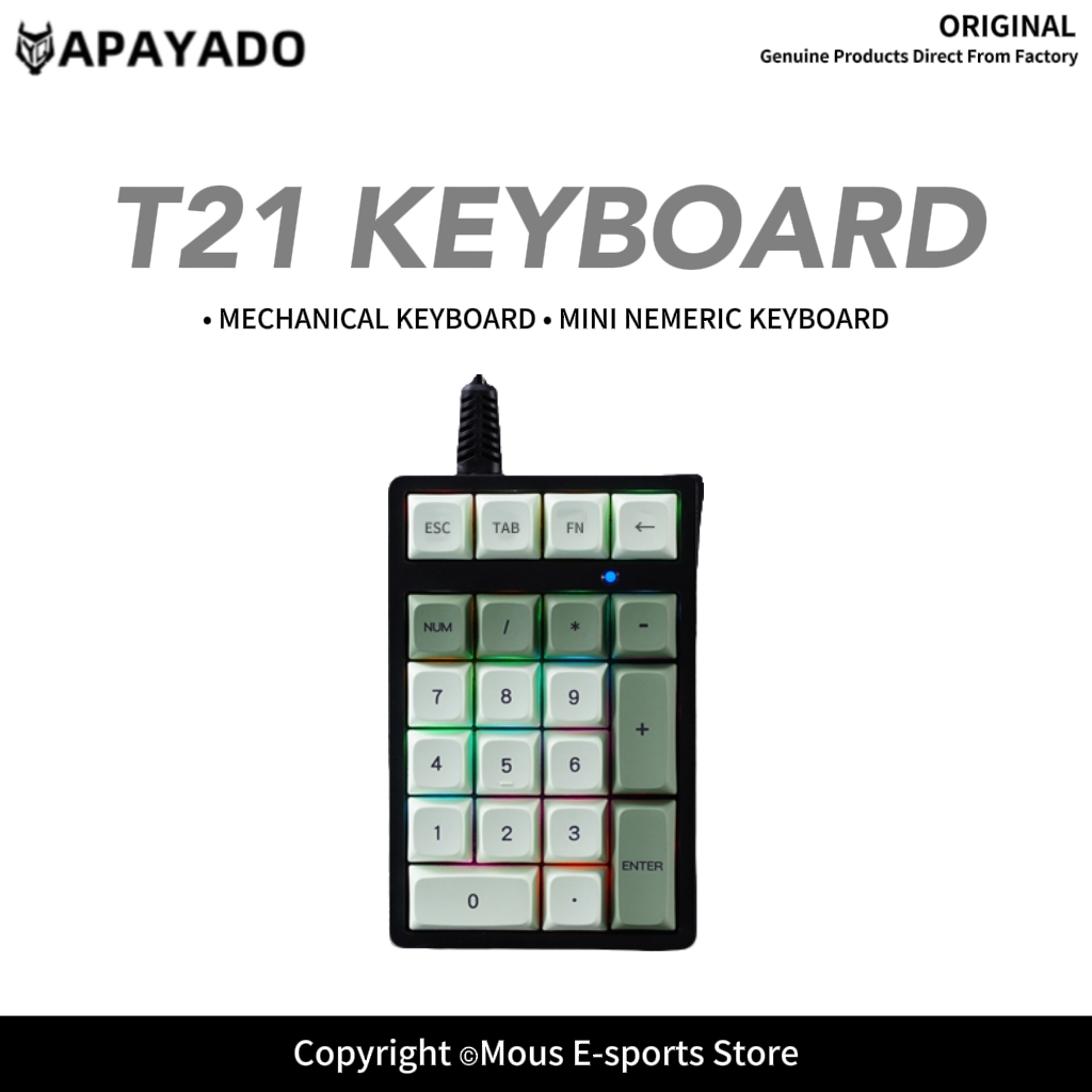 T21 APAYADO Wired Numeric Keyp - Keyboard Numpad Separate recension och pris