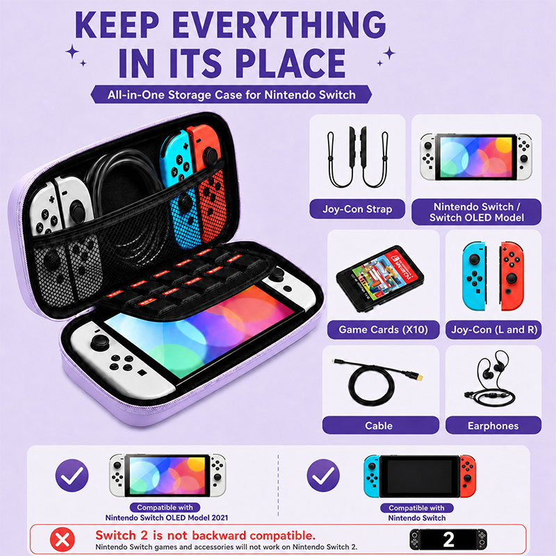 Cute Shockproof Carry Case Wit - Gaming Accessories Bag recension och pris
