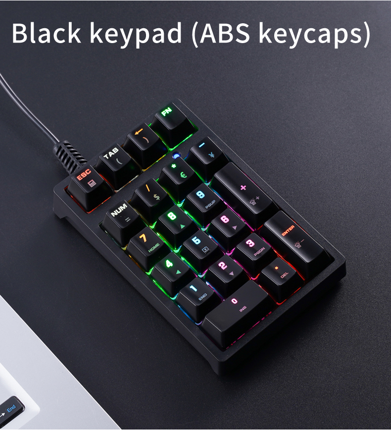 T21 Mini Number Keypad RGB Bac - Keyboard Numpad Separate recension och pris