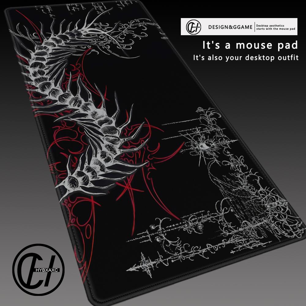 Black White Gothic Mouse Pad L - Gaming Accessories White recension och pris