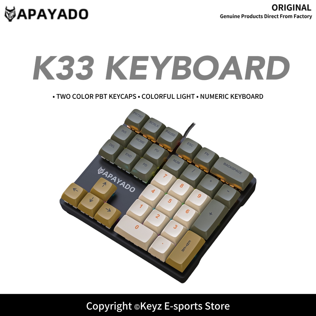 K33 33-Key Mechanical Numeric  - Keyboard Numpad Separate recension och pris