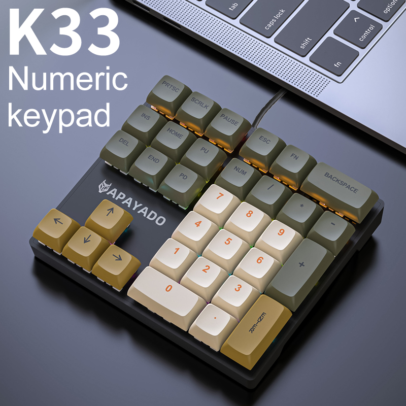 K33 Compact Mechanical Numpad, - Keyboard Numpad Separate recension och pris