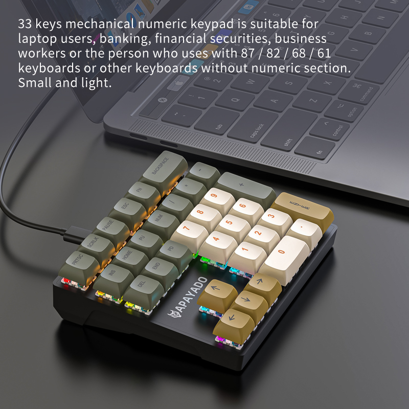 K33 Compact Mechanical Numpad, - Keyboard Numpad Separate recension och pris