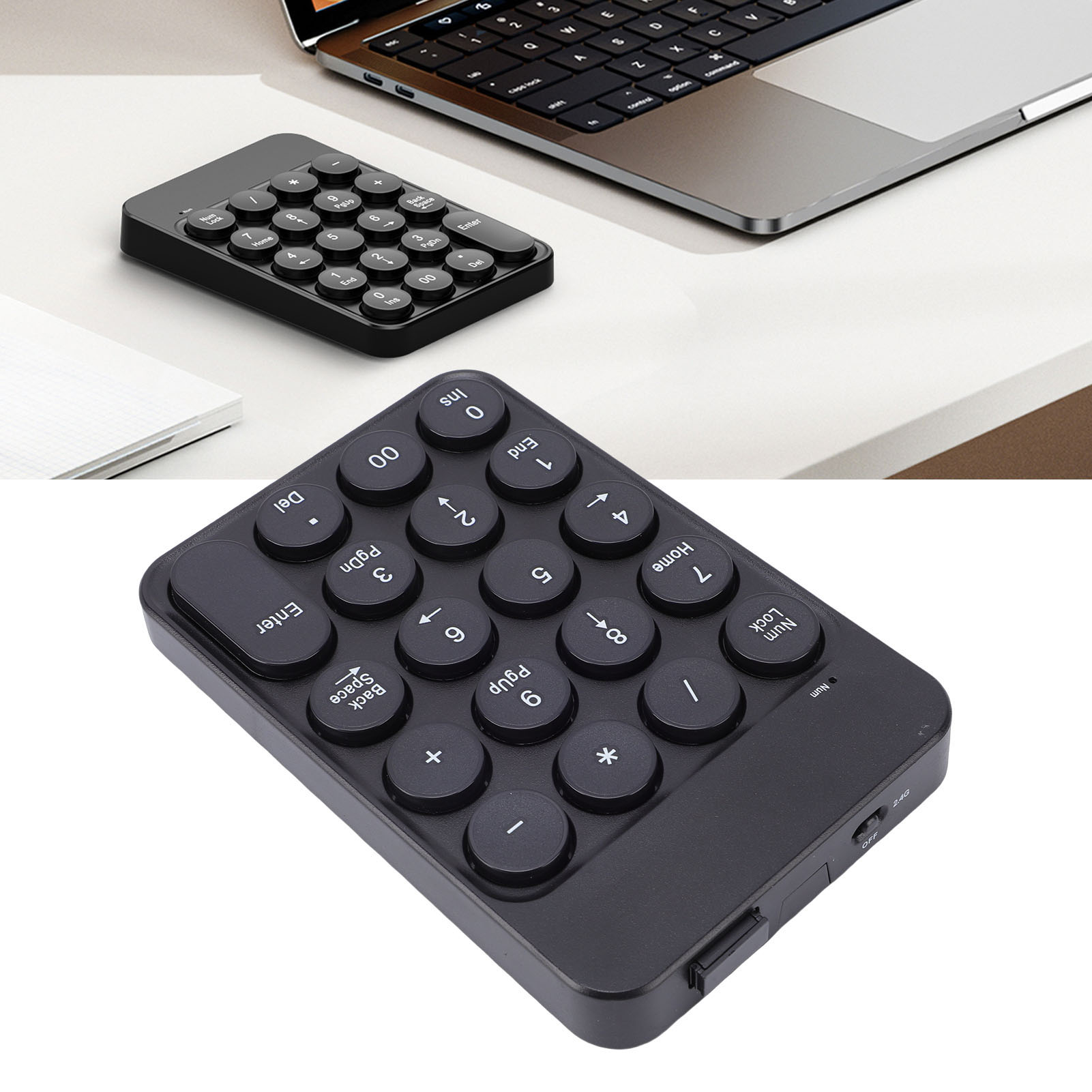 Mini Numeric Keypad with Round - Keyboard Numpad Separate recension och pris
