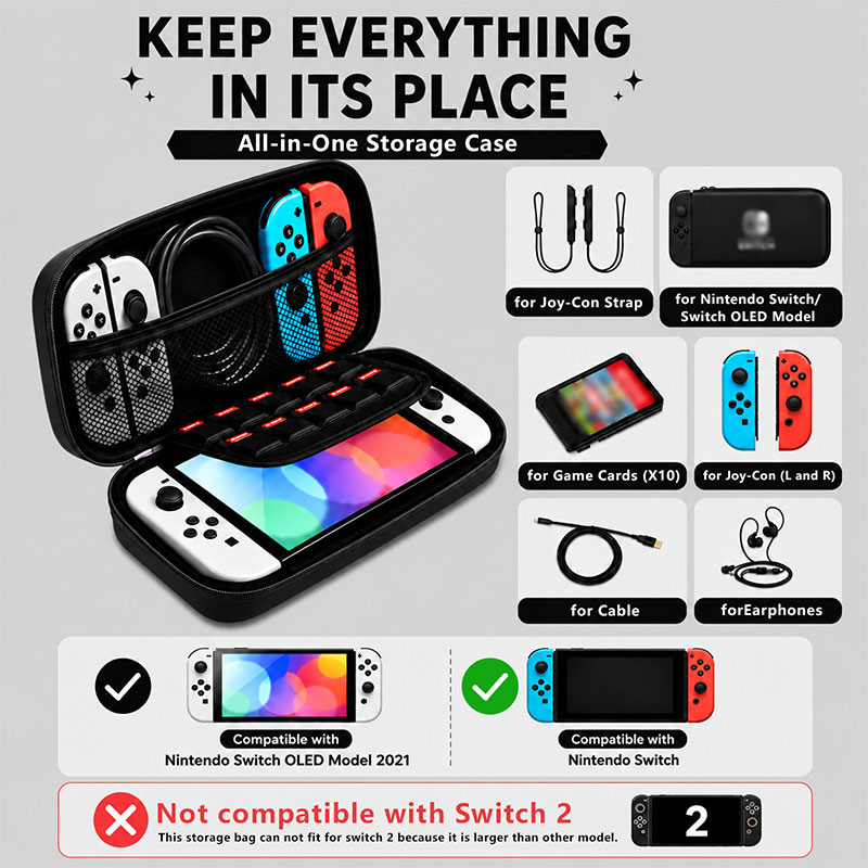 Cute Shockproof Carry Case for - Gaming Accessories Bag recension och pris