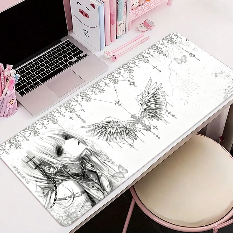 Leather Mousepad Black White A - Gaming Accessories White recension och pris