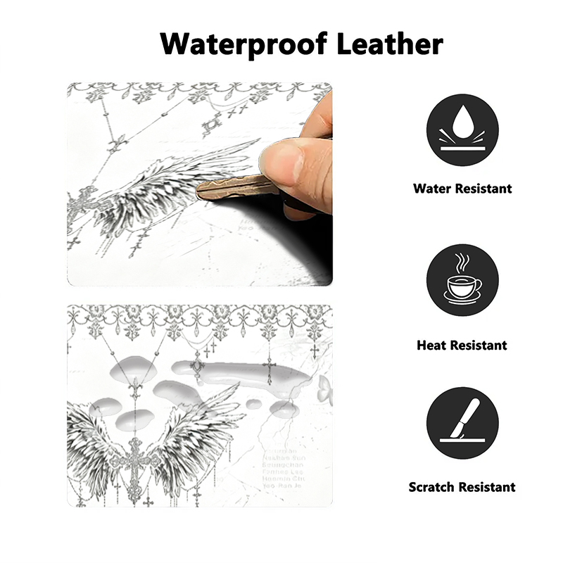 Leather Mousepad Black White A - Gaming Accessories White recension och pris