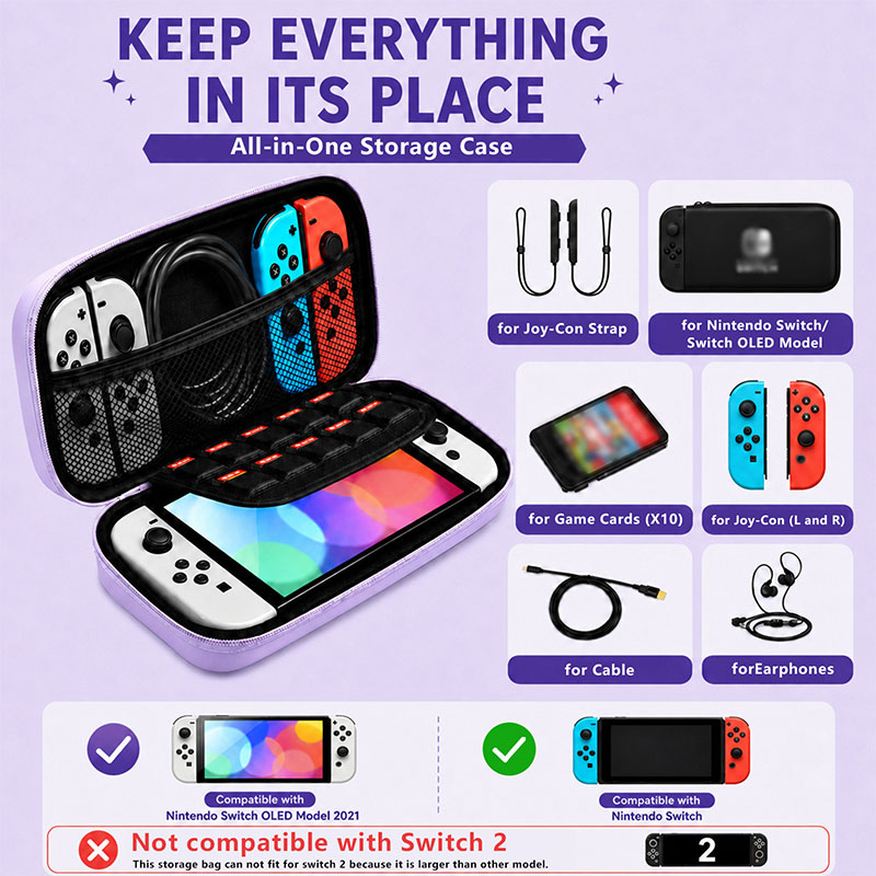 Macaron Color Hard Storage Bag - Gaming Accessories Bag recension och pris