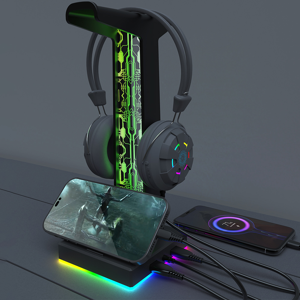 RGB Gaming Headphone Stand Dua - Gaming Set Accessories recension och pris