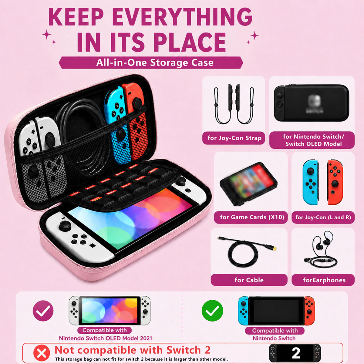 Macaron Color Hard Storage Bag - Gaming Accessories Bag recension och pris