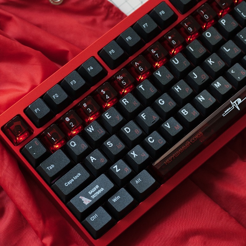 Soviet Black Theme Keycaps Set - Gaming Accessories To Gift recension och pris