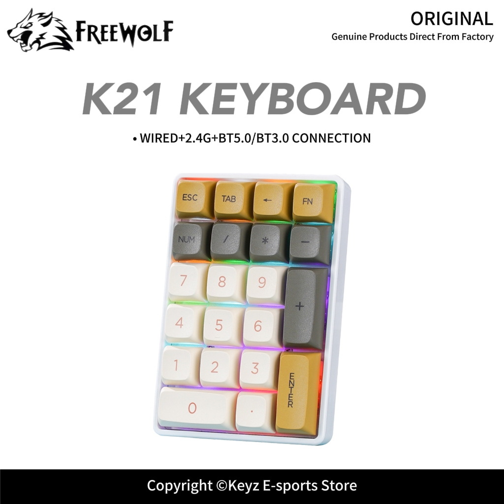 K21 Tri-mode Mechanical Numeri - Keyboard Numpad Separate recension och pris