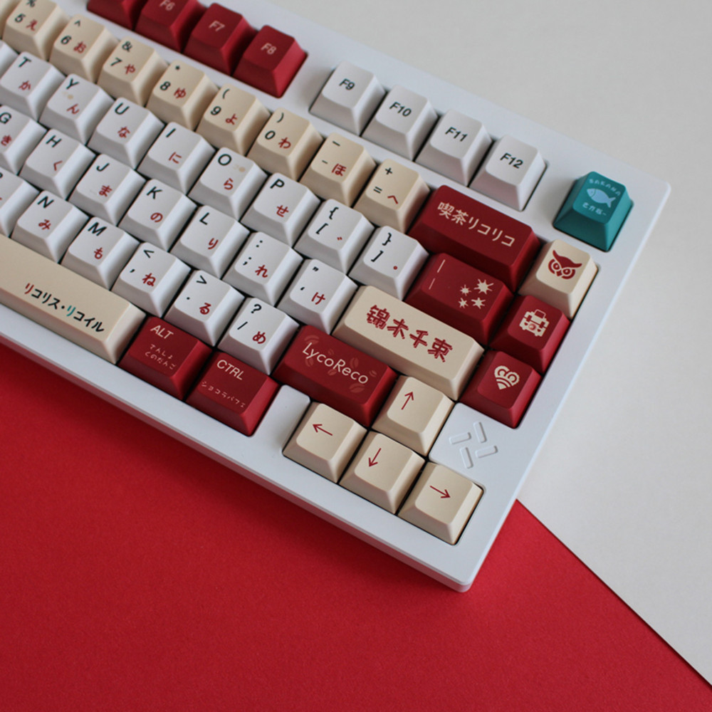 Lycoris Recoil Anime PBT Keyca - Gaming Accessories White recension och pris