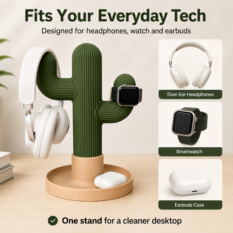 Minimalist Cactus Headset Stan - Gaming Accessories For Setup recension och pris